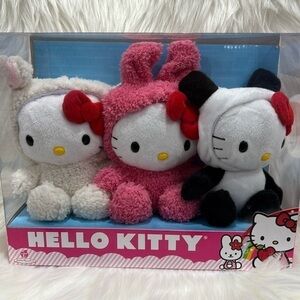 NEW RARE boxed HELLO KITTY PLUSH panda bunny lamb costumes